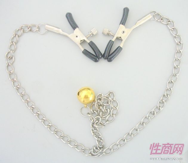 sm另類玩具女用鈴鐺自制情趣乳夾雙峰震憾乳房按摩調(diào)情情趣性用品2