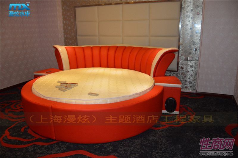 圓形主題床-情趣酒店電動床-主題賓館水床-性愛家具3